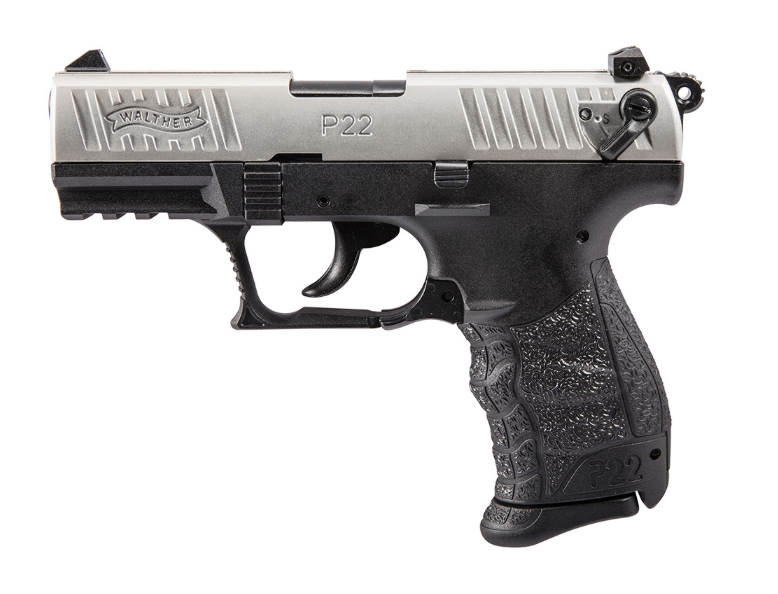 Walther P22 Q .22 LR Nickel/Black 10-Round Semi-Auto Pistol