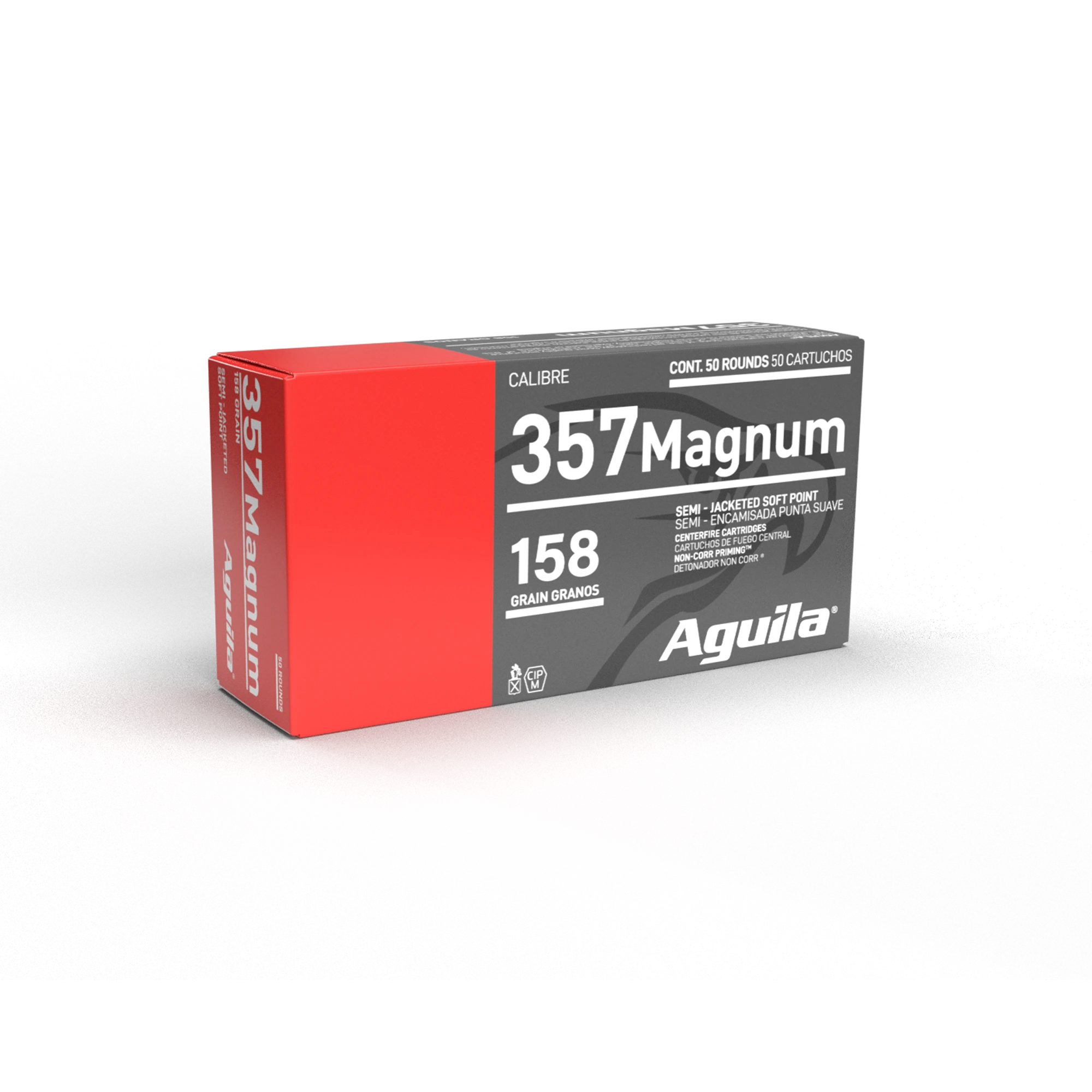 Aguila .357 Magnum 158 Grain SJSP Handgun Ammunition (50-Round Box)