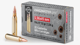 PPU RANGEMASTER 5.56 55G FMJ 125RD BOX 4 BOXES PER CASE