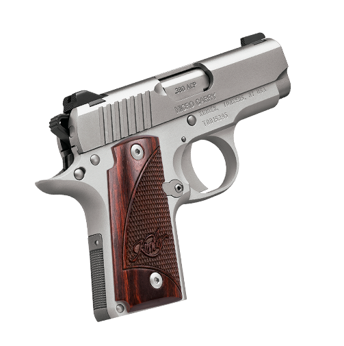 Kimber Micro 380ACP Stainless Pistol Tritium Sights Rosewood Grips