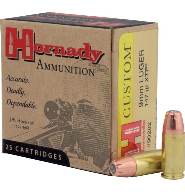 Hornady Custom 9mm Luger 147gr XTP JHP (25rd)