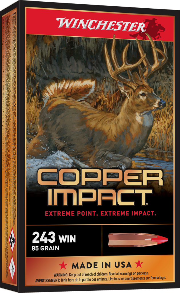 Winchester Deer Season XP Copper Impact .243 Winchester 85 Grain Lead-Free Ammo