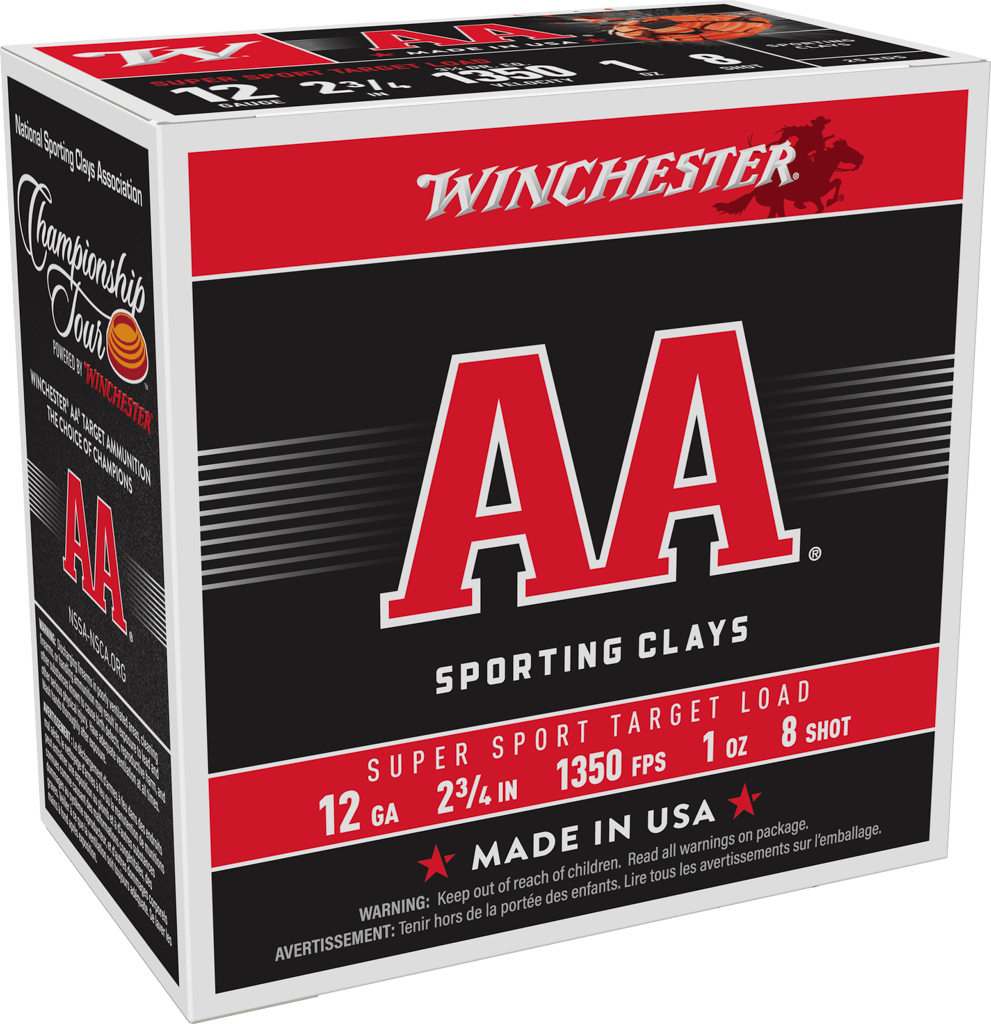 Winchester AA Super Sport Sporting Clays 12 Gauge 2-3/4 in #8 Shotshells (1 oz, 25 Rounds)