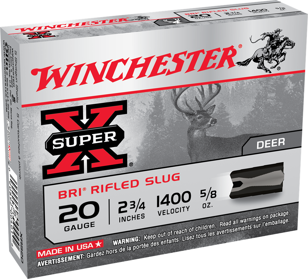 12 GA 2-3/4" SUPER-X BRI RIFLED SLUG 5/8 OZ SUPER-X RD/Box 5-RD/CASE 250-BX/CASE 50 CASE PER PALLET 90