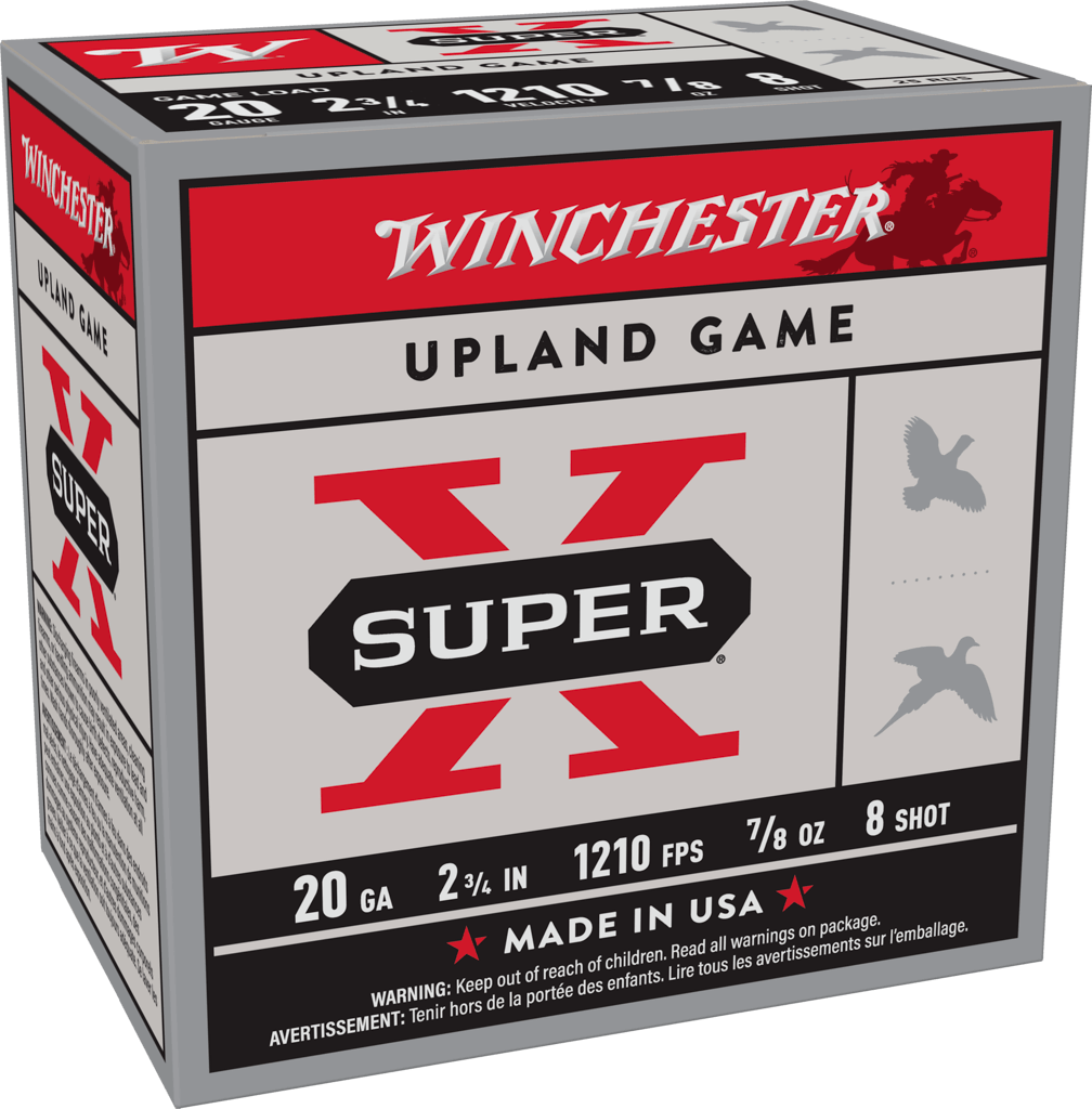 Winchester Super-X Upland 20 Gauge 2-3/4" 7/8 oz #8 Shot Shotshell (25 Rounds)