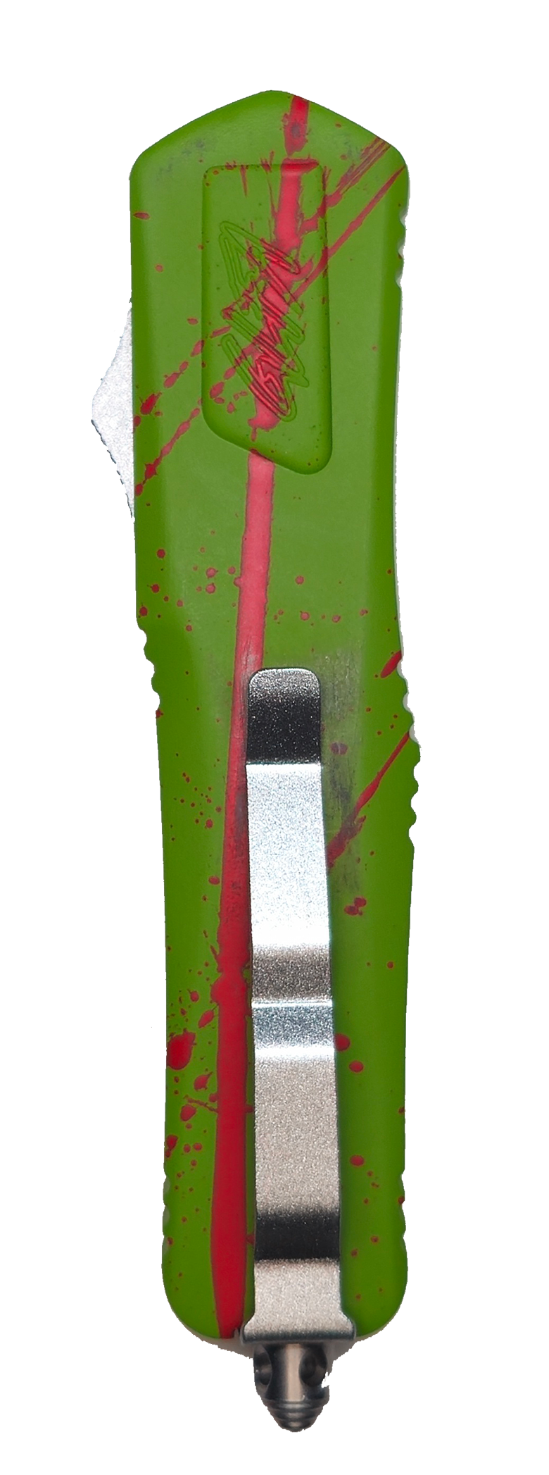 GREAT LAKES FIREARMS GLFA MEDIUM KNIFE 8IN SMOOTH BLADE ZOMBIE SPLATTER