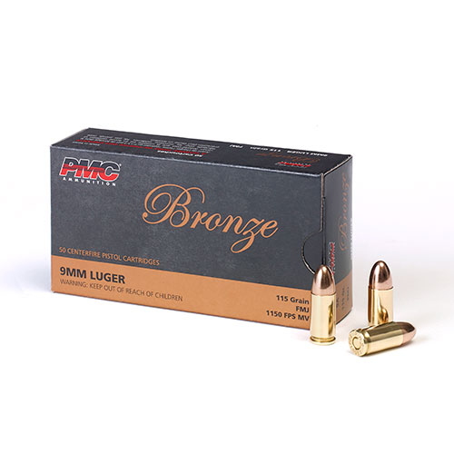 PMC Bronze 9mm Luger 115gr FMJ (50 Rounds)