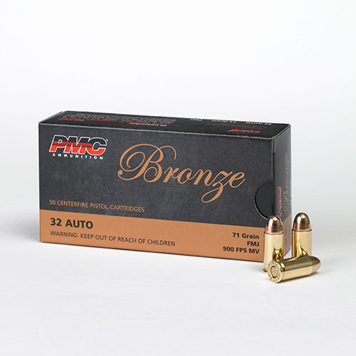 PMC Bronze .32 ACP 71gr FMJ Handgun Ammunition (50 Rounds)