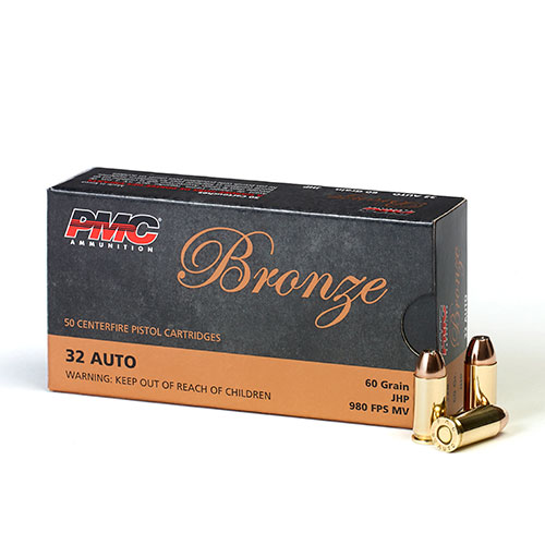 PMC Bronze .32 Auto JHP 60 Grain Pistol Ammunition