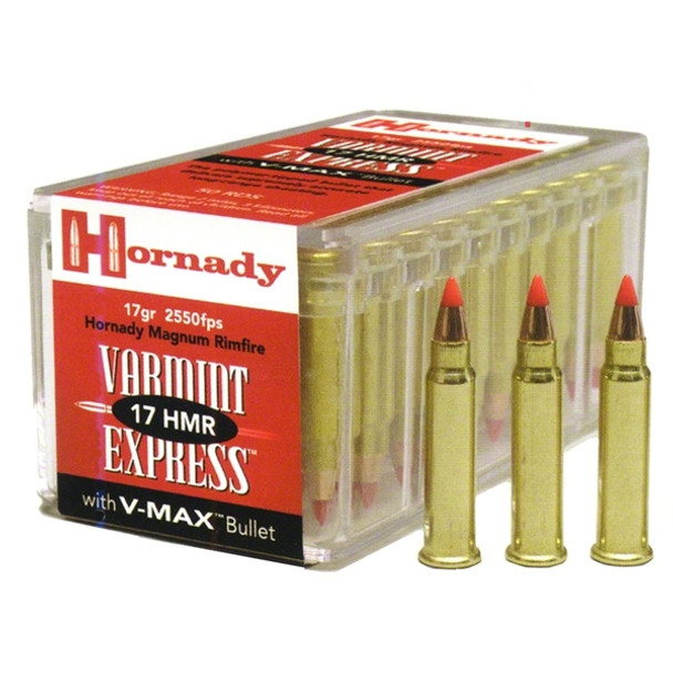 Hornady Varmint Express 17 HMR 17 gr V-Max Rimfire Ammunition