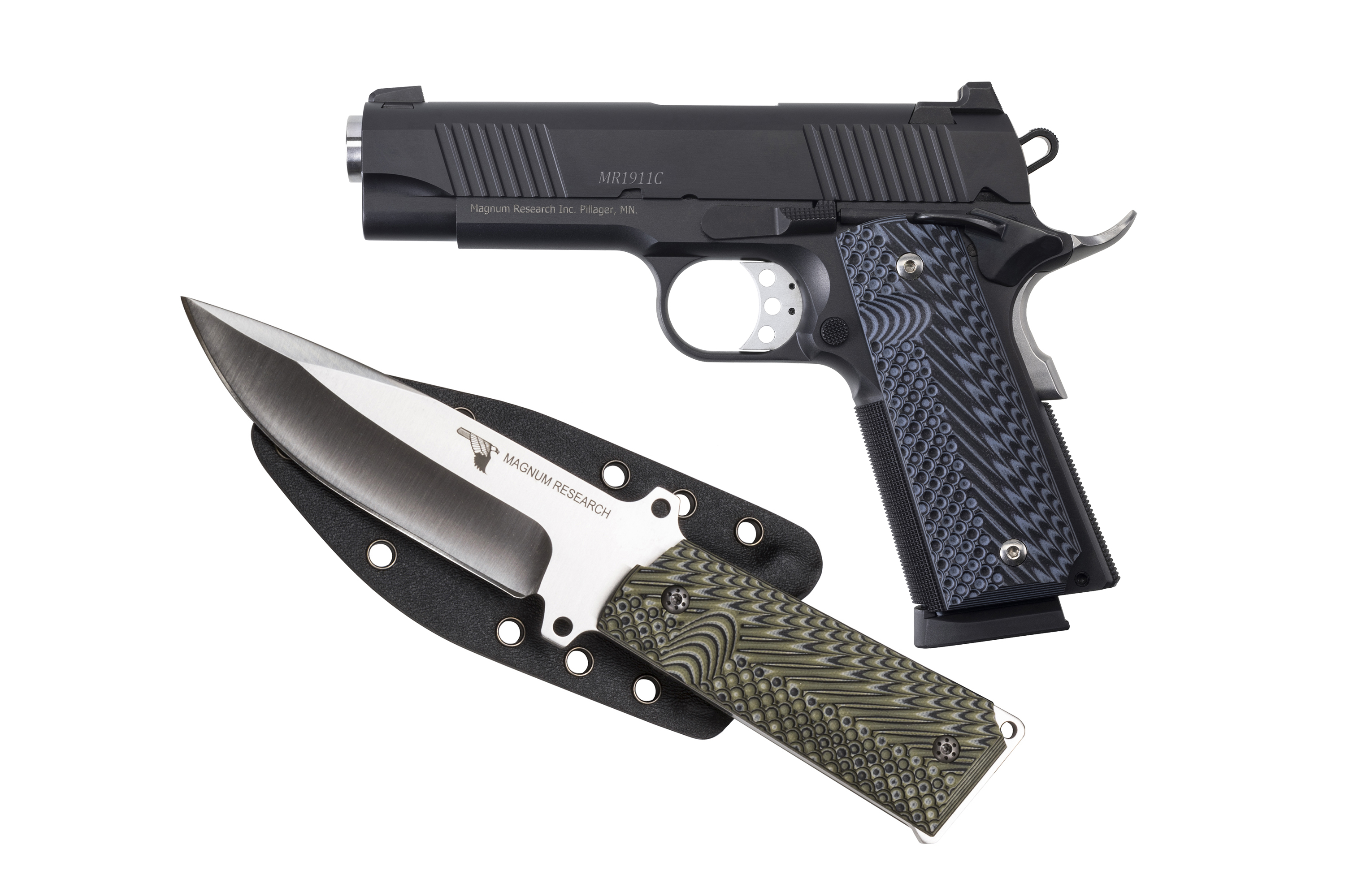 DE 1911 9MM 4.3" BLACK KNIFE #