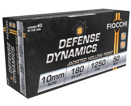 FIOCCHI 10 AUTO 180GR JHP 50RD BX/500RD CASE