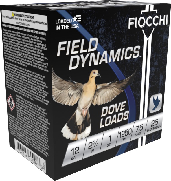 Fiocchi Field Dynamics Dove & Quail 12 Gauge 2-3/4 in 1 oz #7.5 Shotshell