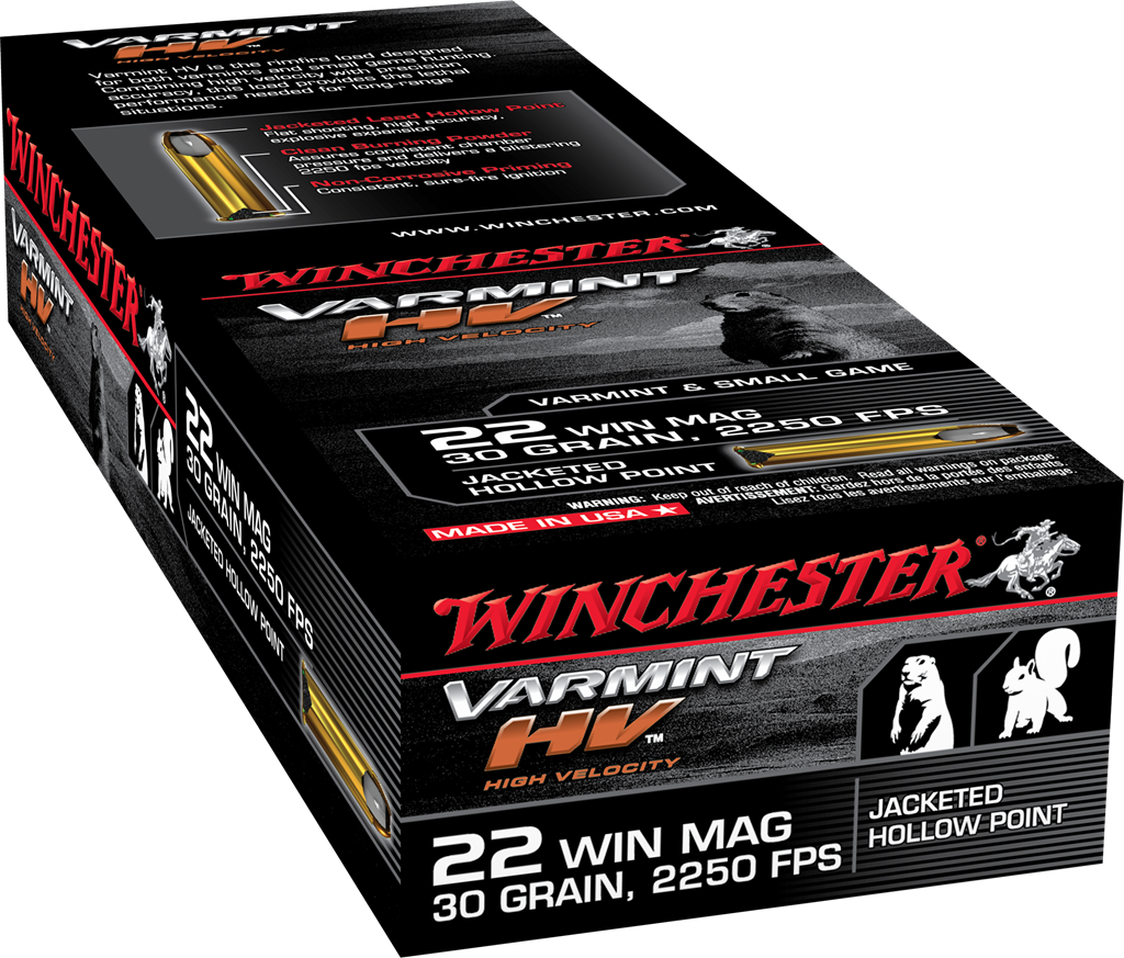 Winchester Supreme Varmint HV .22 WMR 30 Grain JHP