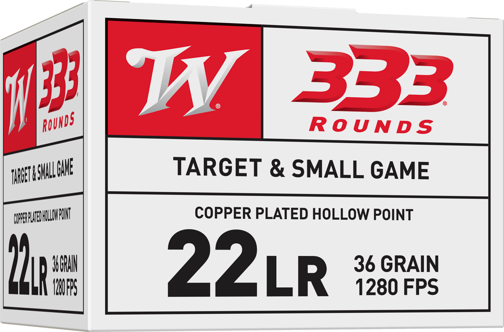 Winchester .22 LR 36-Grain Copper Plated HP 333-Round Bulk Pack