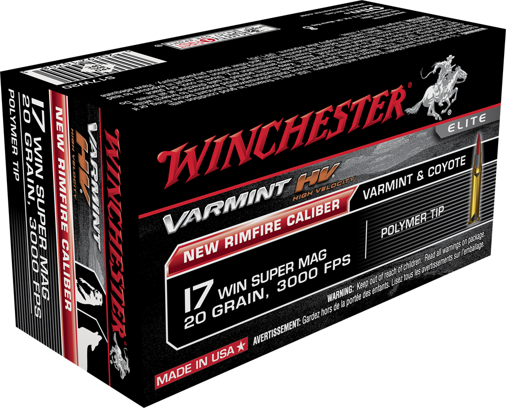 Winchester Varmint HV .17 WSM 20-Grain Polymer Tip 50-Round Box