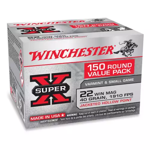 Winchester Super-X Rimfire 22 WMR 40 gr JHP Ammunition (150 rd)