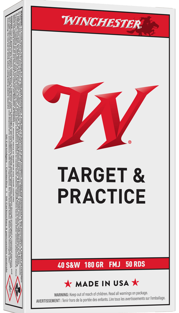 Winchester USA White Box .40 S&W 180 Grain FMJ 50-Round