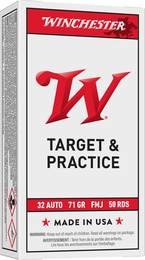 Winchester USA .32 ACP 71gr FMJ Pistol Ammo (50 Rounds)