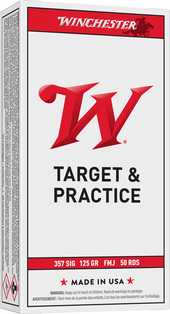 Winchester USA .357 Sig 125 Grain FMJ Pistol Ammunition (50 Rounds)