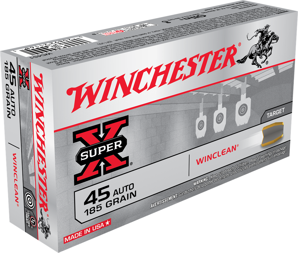 Winchester Super-X .45 ACP 185gr WinClean (50 Rounds)