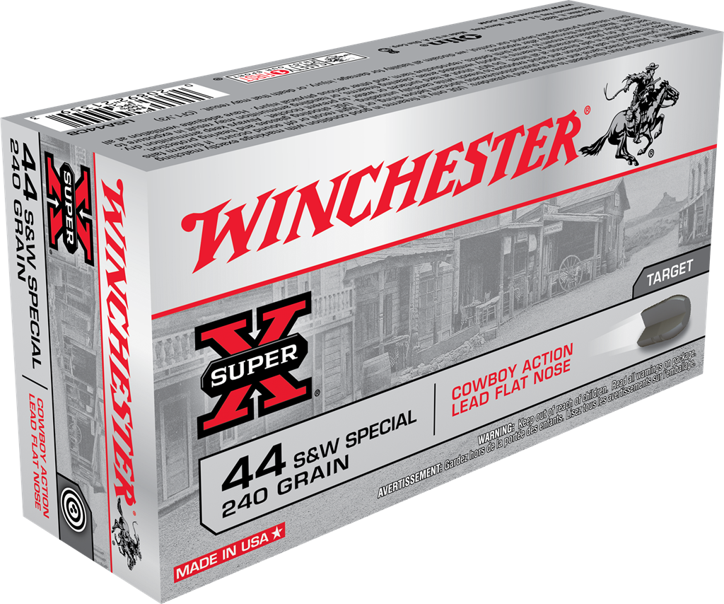 Winchester Super-X Cowboy Action .44 Special 240 Grain Lead Flat Nose Ammo (50-Round Box)