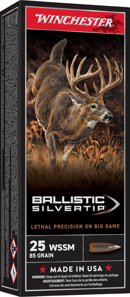 Winchester Ballistic Silvertip 25 WSSM 85 Grain Rifle Ammunition