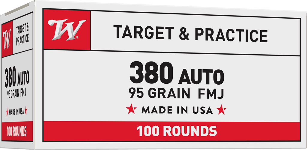 Winchester USA .380 ACP 95 Grain FMJ (100 Rounds)