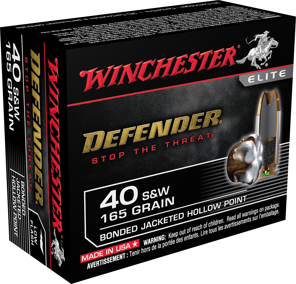 Winchester Defender PDX1 .40 S&W 165gr Bonded Jacket Hollow Point (20rd)