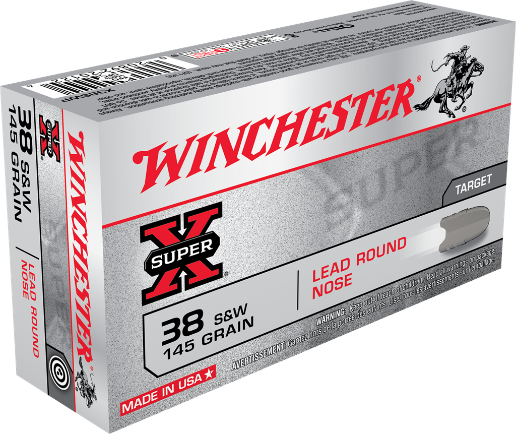Winchester Super-X .38 S&W 145gr RN Lead