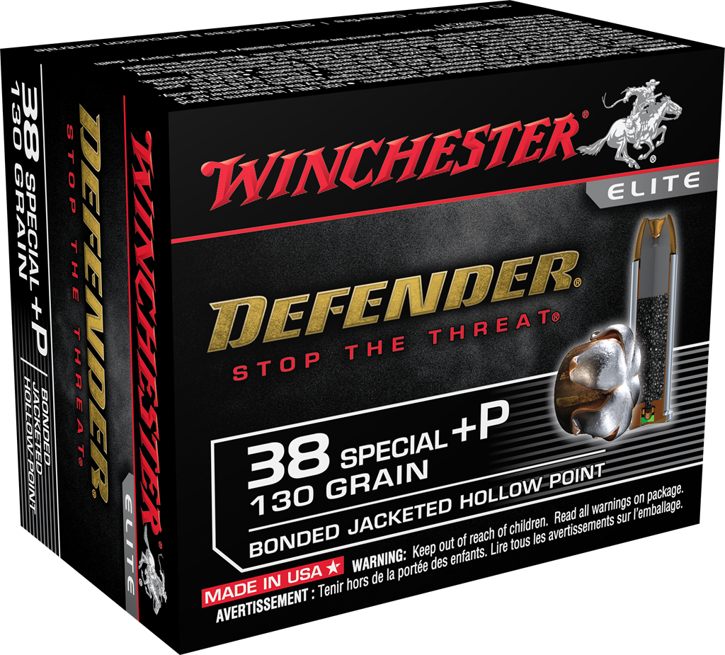 Winchester Defender PDX1 Bonded Jacket Hollow Point .38 Special +P Ammunition