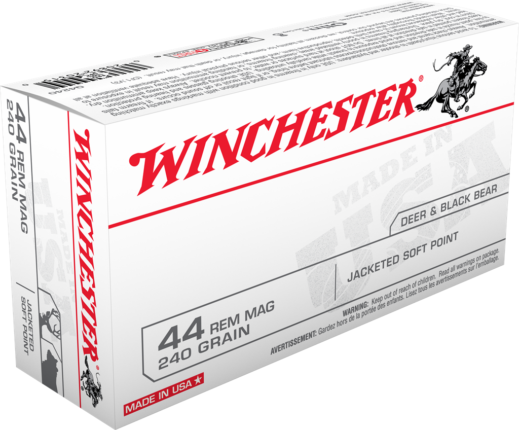 Winchester USA .44 Magnum 240gr Jacketed Soft Point (JSP) 50-Round Box
