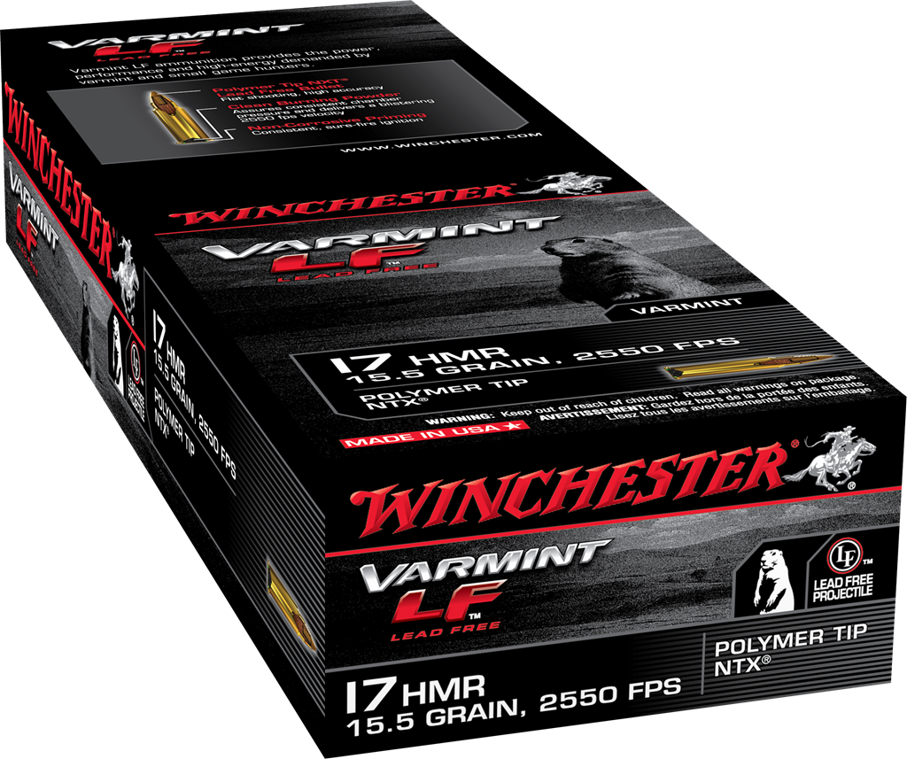 Winchester Varmint LF .17 HMR 15.5 Grain NTX Lead-Free Rimfire Ammunition