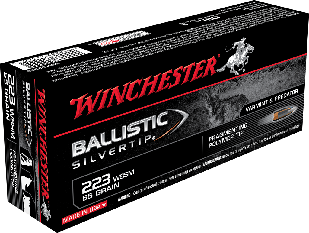 Winchester Ballistic Silvertip .223 WSSM Centerfire Rifle Ammo