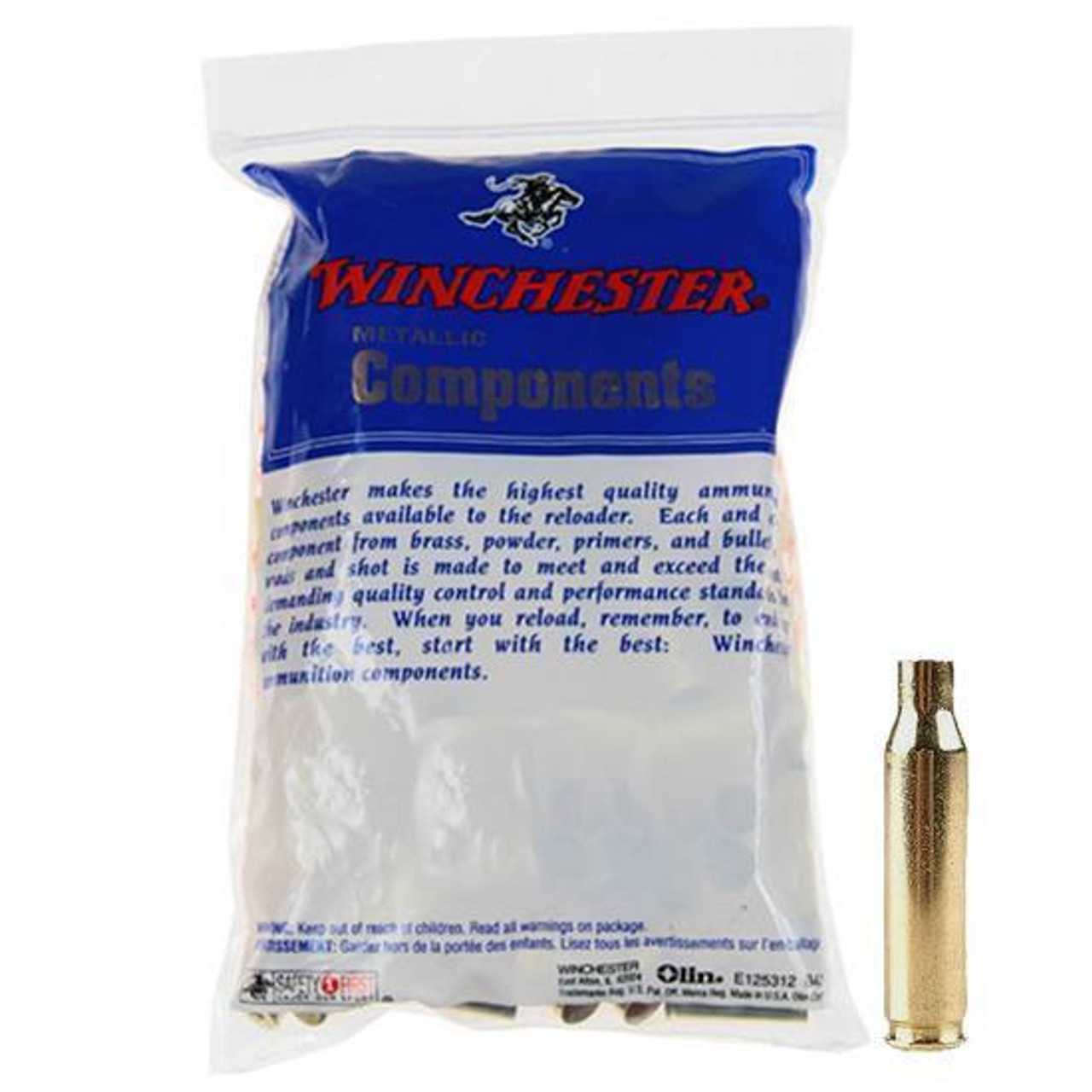 Winchester WSC243WU Unprimed .243 Winchester Rifle Cases (50-Pack)