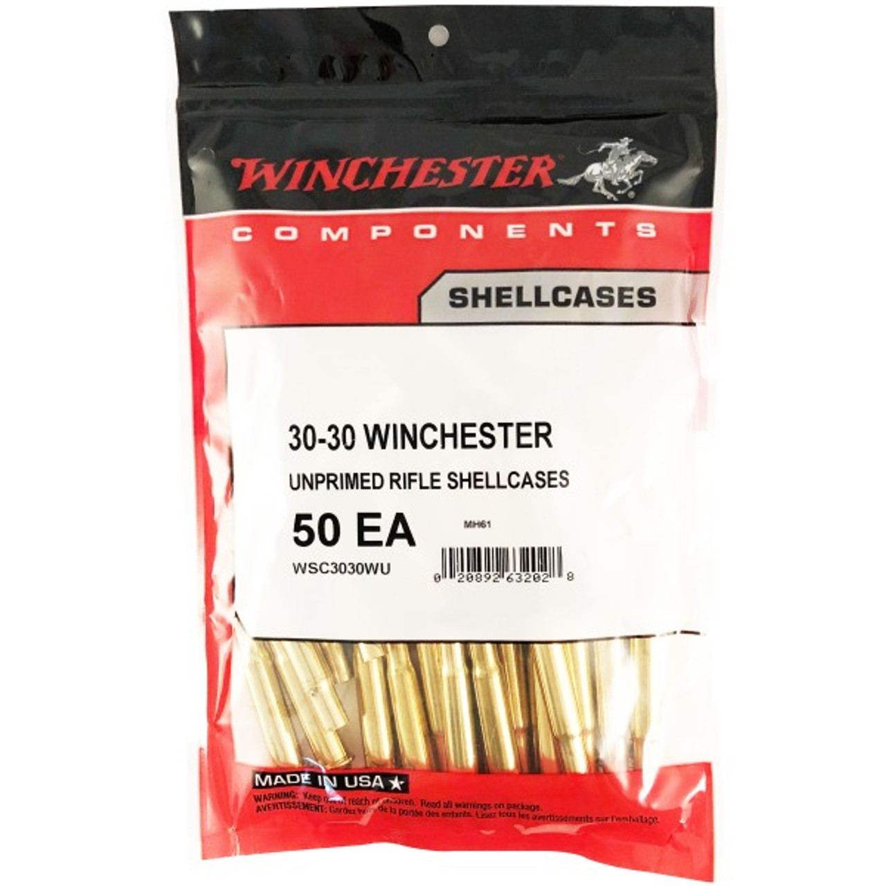 Winchester Unprimed .30-30 Rifle Brass Cases
