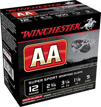 Winchester AA 20 Gauge Sporting Clay Shotshells (2.75in, 7/8oz #7.5)