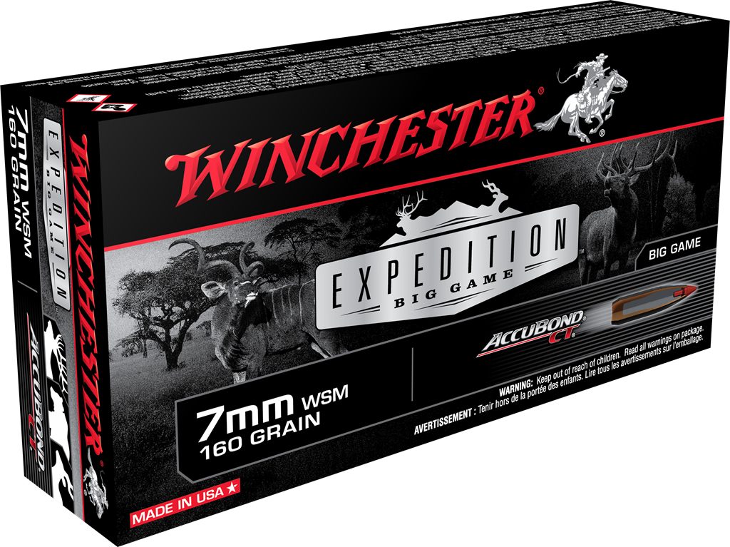 Winchester Expedition Big Game Long Range 7mm WSM 160gr AccuBond Long Range