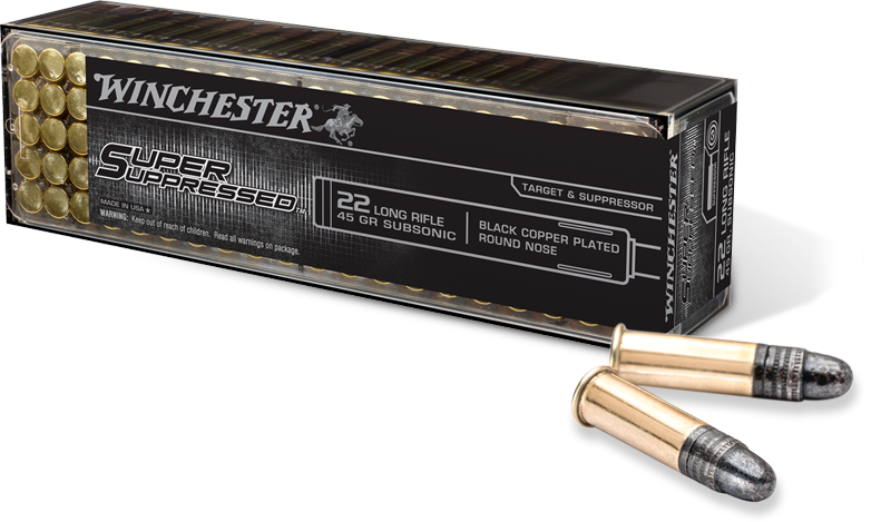 Winchester Super Suppressed .22 LR 40gr Hollow Point Subsonic 100rd Box
