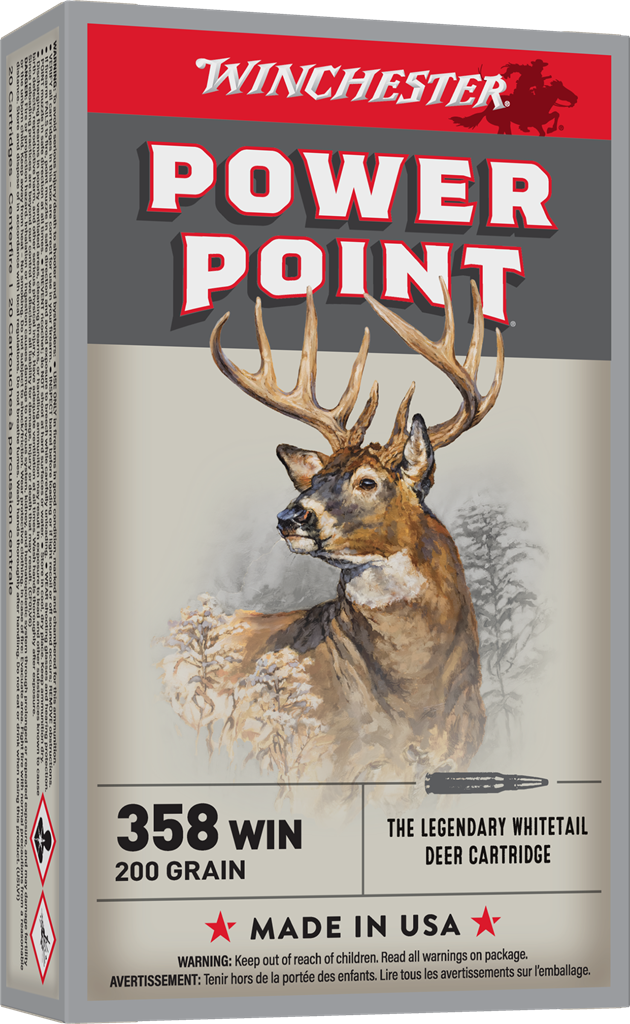 Winchester Super-X Power-Point .358 Winchester 200 Grain JSP Rifle Ammunition