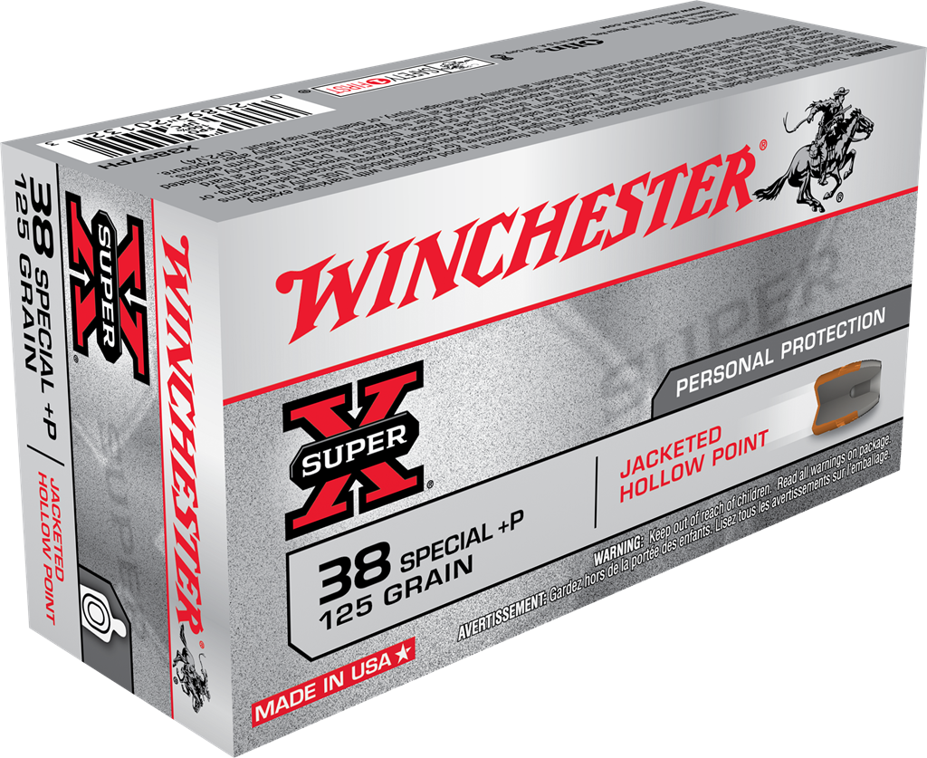 Winchester Super-X .38 Special (+P) 125gr JHP Ammunition (50 Rounds)