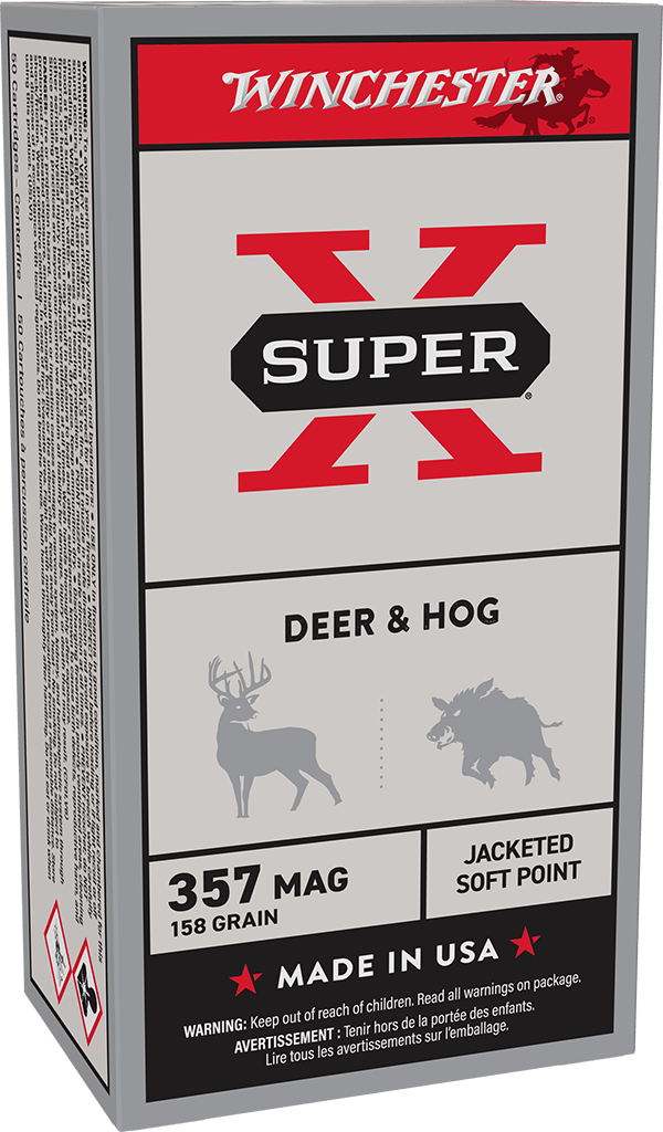 Winchester Super X 357 Mag 158GR JSP 50RD Box X 10 500RD Case X3575P-img-0