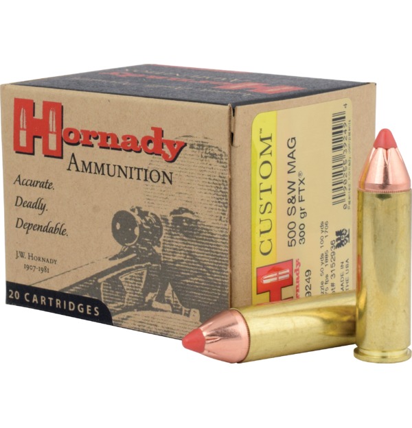 Hornady Custom 500 S&W 300GR FTX