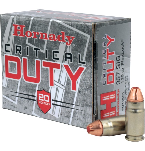 Hornady Critical Duty 357 Sig 135gr FlexLock (20 Rounds)