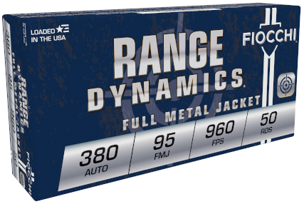 Fiocchi .380 ACP 95gr FMJ Range Dynamics 50rd
