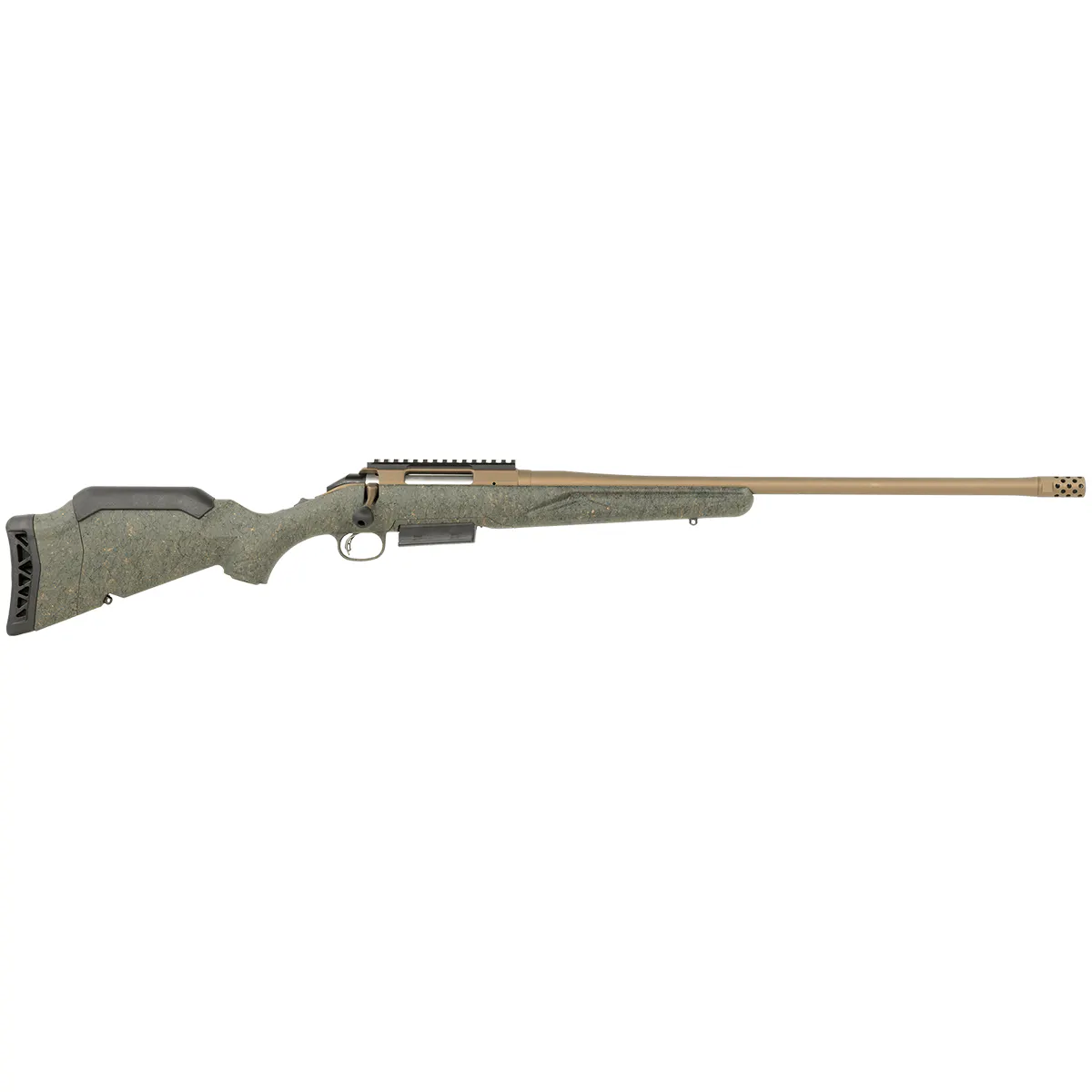 Ruger Gen II 450 Bushmaster 22" Spiral Fluted Barrel Green Splatter Stock - Ruger - .450 Bushmaster