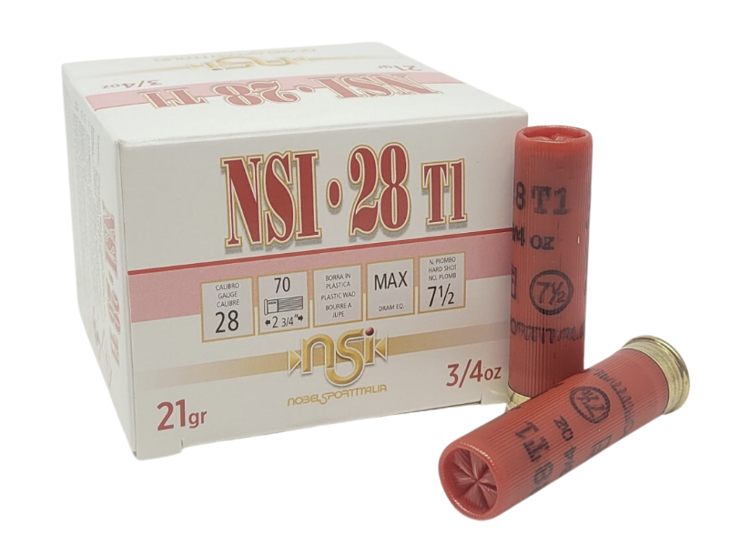 NSI 28 T1 28 Gauge 2 3/4″ 3/4 Oz. #7 � Shot 1300 Fps 25/Rds NSI 28 T1 28 Gauge 2 3/4″ 3/4 Oz. #7 � Shot 1300 Fps 25/Rds