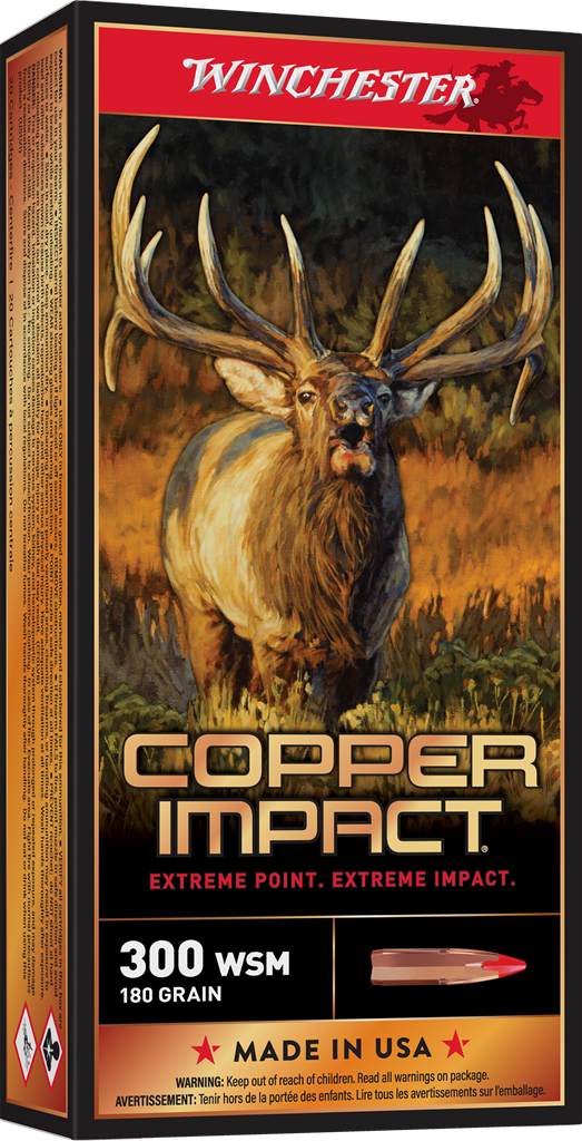 Winchester Copper Impact .300 WSM 180 gr Lead-Free Rifle Ammunition