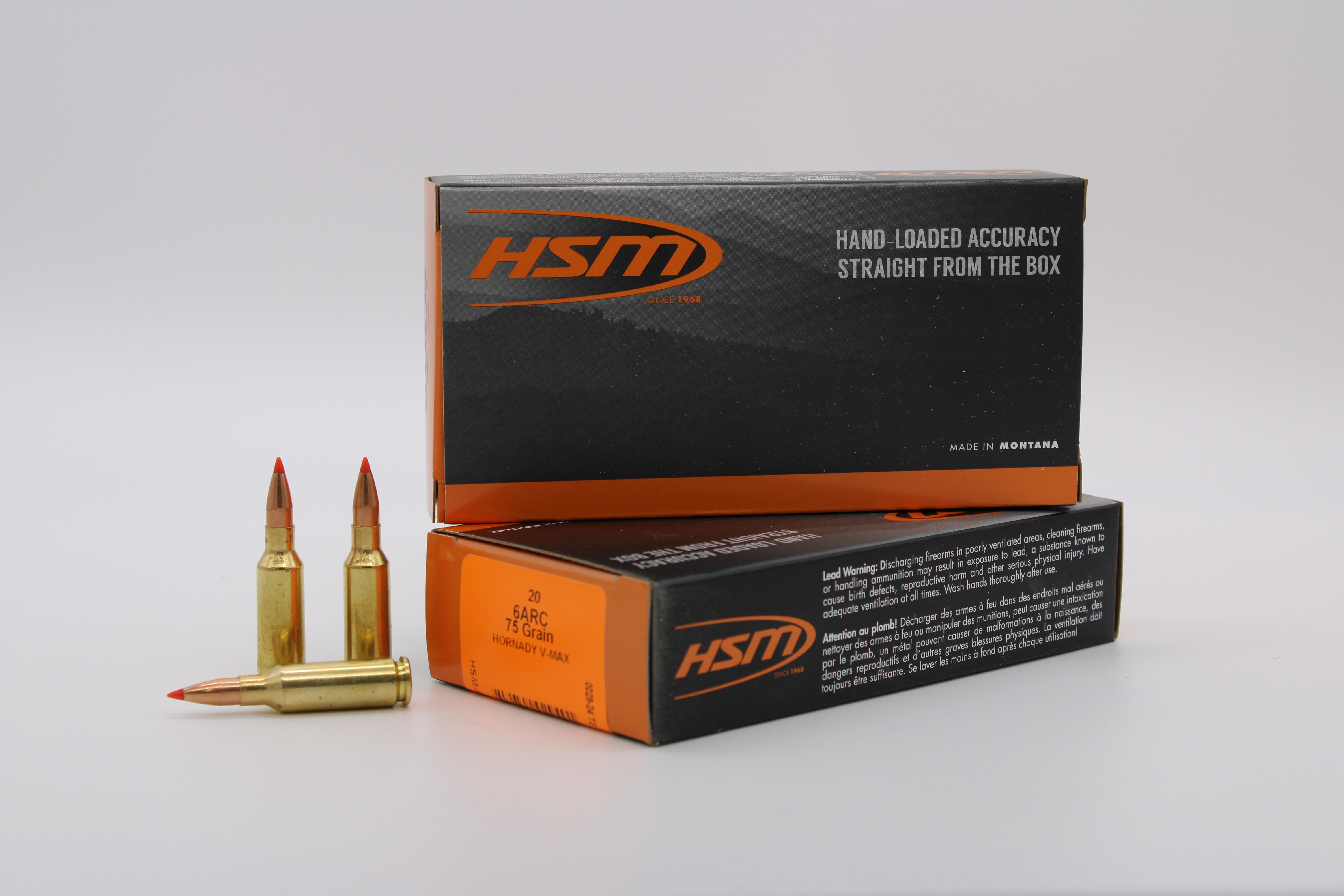 HSM Tipping Point 6mm ARC 75gr V-Max 20 Rounds