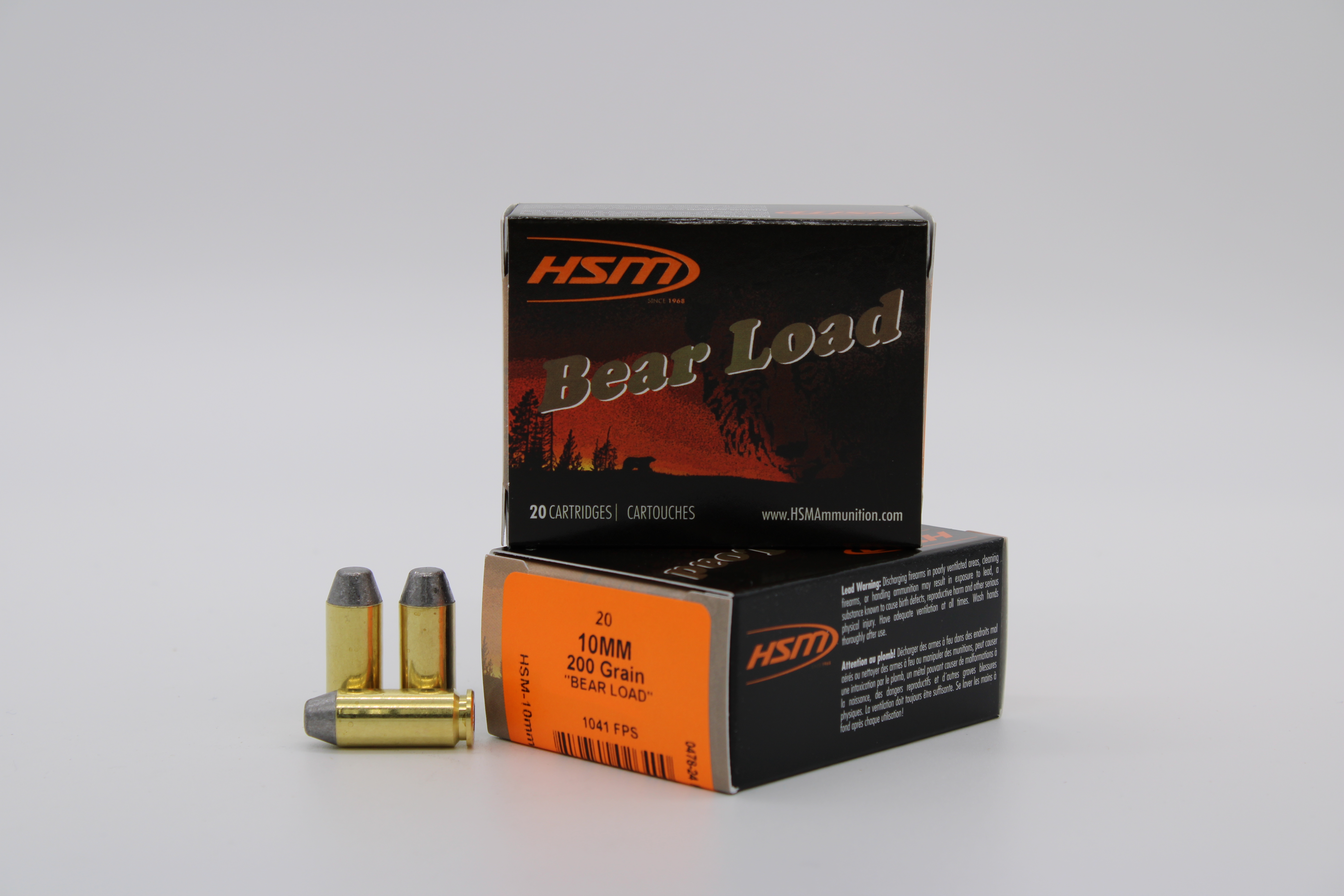 HSM Bear Load 10mm Auto 200gr RNFP Handgun Ammunition (20 Rounds)